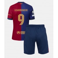 Dres Barcelona Robert Lewandowski #9 Domaci za djecu 2024-25 Kratak Rukav (+ kratke hlače)